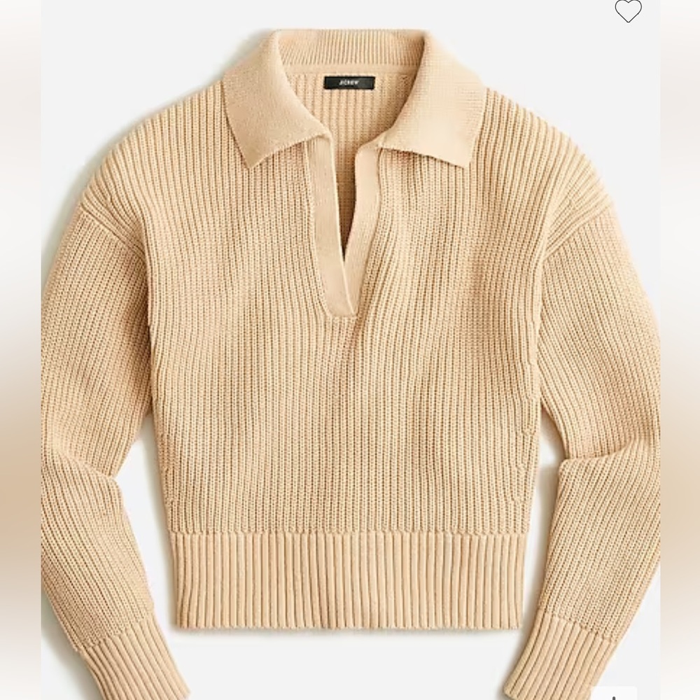 J. CREW Collared cotton sweater